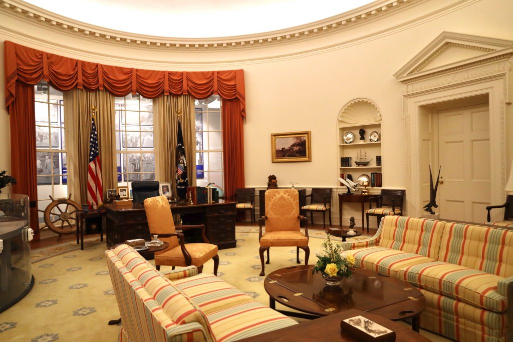 the replica of the Oval Office at the Gerald R. Ford Presidential Library